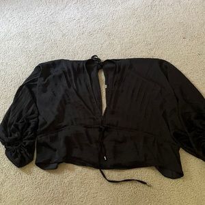 Free people open back blouse